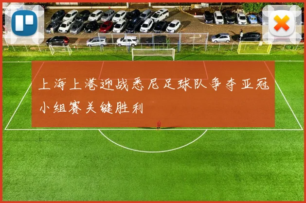 上海上港迎战悉尼足球队争夺亚冠小组赛关键胜利